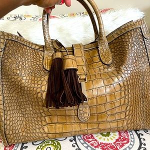 Claudia Firenze croc leather handbag